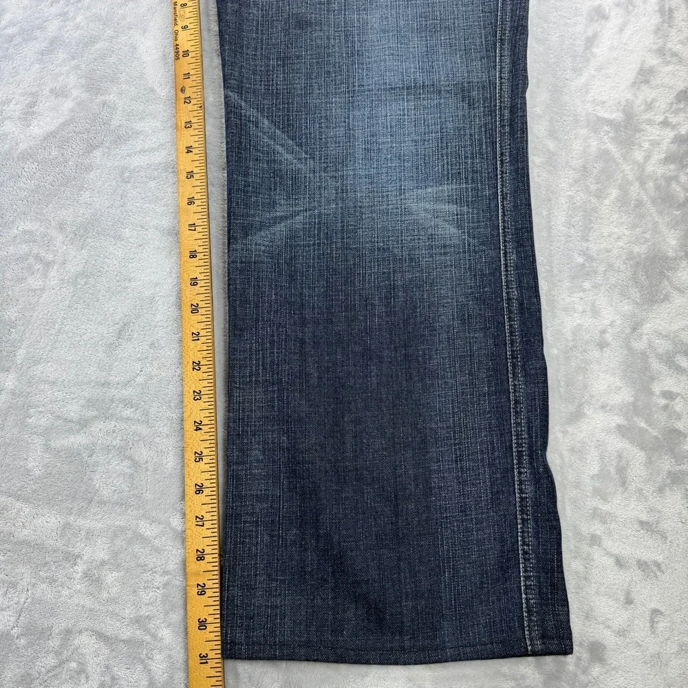 7 FOR ALL MANKIND 'A' Pkt Relaxed Jeans Mens 40x31 Dark‎ Wash Button Fly USA